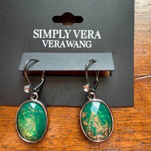 Bundle 3 Pairs of Earrings for $12.  Simply Vera Verawang Green Drop Earrings.